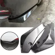 2pcs Carbon Universal Rear Fiber Bumper Lip Diffuser Splitter Canard Protector W (for: Peugeot)