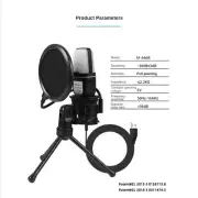 USB Recording Mic Kit Shock Mount Tripod Laptop Desktop Wired Computer Gaming