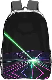 [DRTGEDS] Laser Lights Clear Backpack,High Capacity Clear Bag For Travel,Work,Festival, Concerts Women Men Unisex