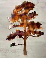 Oak Tree - Metal Wall Art - Copper 20" x 14"