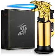 Efrode Dragon Lighter, Windproof Jet Flame Lighter Butane Refillable, Multipurpose, Culinary, Vintage, Kitchen Cooking Torches, Mini Torch, BBQ, Gifts for Men Unique Lighter(Butane is Not Included)