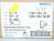 Nibco 611-R Copper Reducing Outlet Tee 1-1/2" x 1-1/2" x 1/4" - New Box of 5