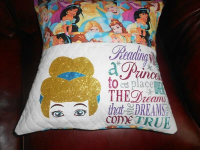 Cinderella Reading Pillow with book pocket.