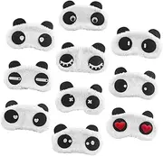 MOLUCKFU 10Pcs Sleep Masks Cute Cartoon Panda Eye Masks for Plush Travel Accessories for Yoga Meditation Naps and More Lightweight and Comfortable