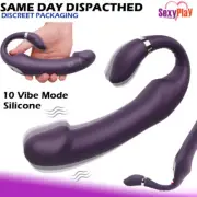 Vibrating Dildo Strapless Strap On Vibrator Dong GSpot Clitoral Lesbian Sex Toy