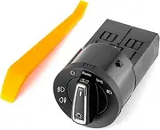 HDVCRNBAVW AUTO Headlight Head Lamp Switch Light Sensor Module Upgrade Compatible With VW for Golf for Jetta MK5 6 Compatible With Tiguanc Compatible With Touran Compatible With Passat Schalter und Re