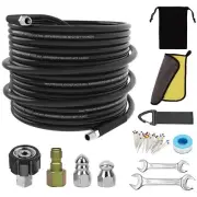 Sewer Jetter Kit for Pressure Washer, Water Jet Drain Cleaning Hose with Pion...