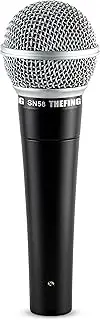 THEFING SN58 Wired Dynamic Vocal Cardioid Microphone,Includes 16ft XLR Audio Cable and Stand Adapter,Handheld Mic,for Stage Singing,Studio,SpeakerKaraoke and Mixer