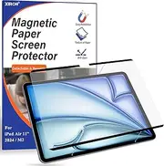 Magnetic Screen Protector for iPad Air 11 Inch M2 2024/M3 2025, Write and Draw Like on Paper, Detachable and Reusable, Matte Finish