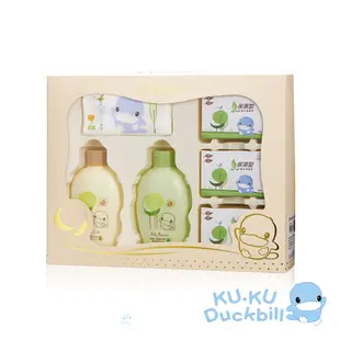 KUKU酷咕鴨 酪梨燕麥嬰兒沐浴禮盒8件組(彌月禮盒)