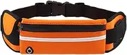 Daseeme Running Waist Bag with Bottle Holder Sports Travel Portable Gym Bag Hold Water for Men Women (Orange)