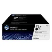 HP\u00A078A Twin-Pack LaserJet Toner Cartridge - Black (CE278AD)