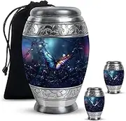 Butterfly Urns for Ashes, Burial Urn for Human Ash Adult, Funeral Keepsake Cremation, Memorial Gift for Male & Female, Combo (1Pc 10 Inch & 2 Pcs 3 Inch)