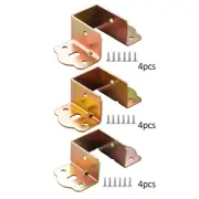 4 Pieces Bed Rail Brackets Heavy Duty U Shape Bed Rail Fittings Bed Hinge