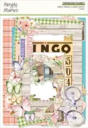 Simple Vintage Flower Shoppe Chipboard Frames-6/Pkg