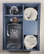 PSYONIX Inc. Decanter & Two Old Fashioned Glasses Whiskey Cocktail Drinkware