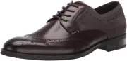 New. Kenneth Cole New York Men's Brock Wing Tip Lace Up Oxford Size US 9.5 Brown