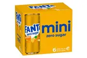 Fanta Mini Pineapple Zero Cans 250ml X 6 Pack