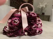 Rose Purse Decorative Object - Beautiful Gift - Handmade 9"x7" New
