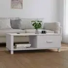 Coffee Table "HAMAR" White 100x55x35 cm Solid Wood Pine vidaXL