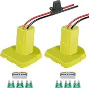 2 Packs Power Wheel Adapter Compatible with 18V Battery Safe Insulated Battery Adapter Battery Converter with Fuse and Wire Terminals for RC Toy Robotics