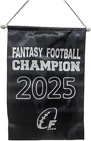Fantasy Football Basketball Championship Banner Flags Trophy, 8.7 x 13.2 Inch