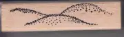 dunes magenta Wood Mounted Rubber Stamp 1/2 x 3" Free Shipping