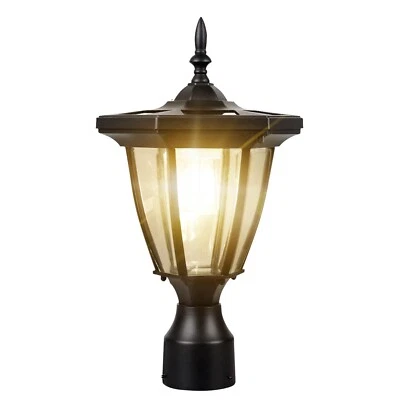 ST6321Q-A Solar Post Light Pier Mount Solar Lamp Post Light Outdoor 100 LUMEN...