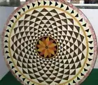 3' black Inlay Work Coffee Table Top Black Marble Breakfast Table for Home