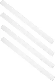 Kisangel 4pcs Mini Mahjong Ruler U Shaped Tile Holders for Mahjong Games Compact Acrylic Domino Trays with Integrated Thickness Slot Portable and Easy to Carry Travel Essential
