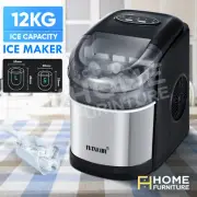 Commercial Ice Maker Bullet Shaped Cube Making Machine Countertop 12KG/Day