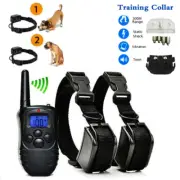 Electric Dog Pet Training Collar Remote Control electronic Device Anti Bark LCD