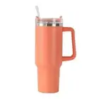40Oz Insulated Tumbler with Handle Straw Double Wall Thermal Iced Travel