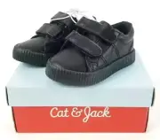Boys Cat & Jack Black Talmadge Hook & Loop Strap Closure Sneakers Shoes Size 4
