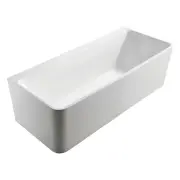 Delta Back-To-Wall Acrylic Bath, 1700mm, Gloss White