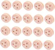 KOMBIUDA 20pcs Mini Wood Pulleys for DIY Ship Toys Unfinished Wooden Pulley Accessories for Model Building