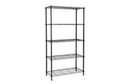 5 Tier Plant Stand Corner Flower Pot Shelf Metal Shelving Unit Bookshelf Storage Rack Tall Display Organizer Garden Planter Holder Heavy Duty Black
