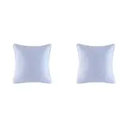 2x Kas Australia Aiden Euro Throw Pillowcase/Cushion Cover Square 65x65cm Blue