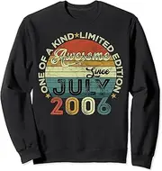 [X.Style] Awesome Since July 2006 17th Birthday 17 Years Old Sweatshirt ds870 Sweater (XL) Black