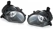Vuzmode Headlights LED DRL, for Q7 2006 2007 2008 2009 Front Bumper Fog Light Lamp With Halogen Bulbs Car-styling 8P0941699A 8P0941700A Auto Front Bumper Fog Light Kit(BLACK Left and Right)