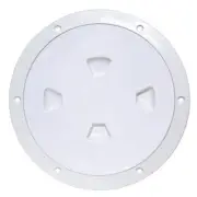 BECKSON 8" SMOOTH CENTER SCREW OUT DECK PLATE WHITE 8.5" CUT