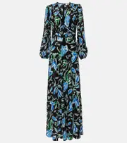 [Diane von Furstenberg] Diane von Furstenberg Seline floral maxi dress AU 2 multicoloured