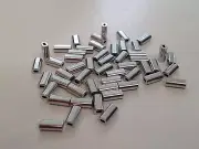 ALLOY ALUMINUM CRIMPS 1 mm X 7 mm x 100 SUIT WIRE & MONO TRACE FISHING LEADER