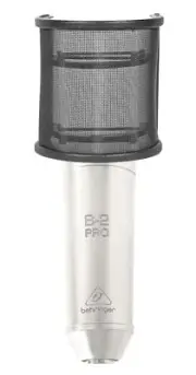 Rockville Pop Filter Curved Mesh Recording Mic Windscreen for Behringer B-2 Pro
