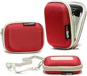 Navitech Red Water Resistant Camera Lens Protective Case Pouch Compatible with The Nikon AF-S Teleconverter T-14E II