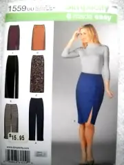 Simplicity 1559 Slim Pants and Skirts Misses size 16-22 Sewing Pattern
