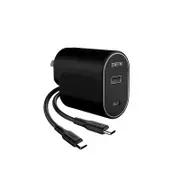 EFM EFPW60U938BLA 60W Dual Port Wall Charger - With Type C to Lightning Cable 1M