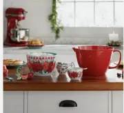 Pioneer Woman Cheerful Rose Melamine Batter Bowl Measuring Set *FREE SHIPPING*