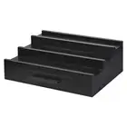 Black Cologne Perfume Organizer For Men - 3 Tier Perfume Display Stand W/ Drawer
