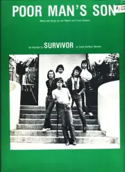 SURVIVOR POOR MAN'S SON SHEET MUSIC PIANO/VOCAL/GUITAR/CHORDS VERY RARE NEW 1981